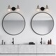 preview thumbnail 5 of 8, Modern 2-Light Black Gold Bathroom Vanity Light Wall Sconce with Clear Glass - 14.5" L x 8" W x 8.5" H