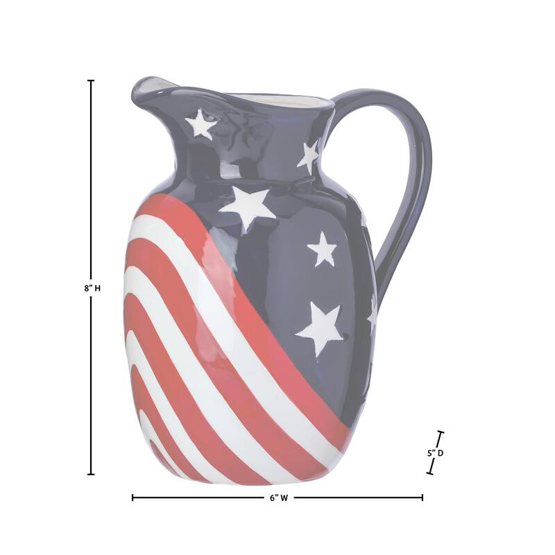 8" Ceramic American Spirit Pitcher