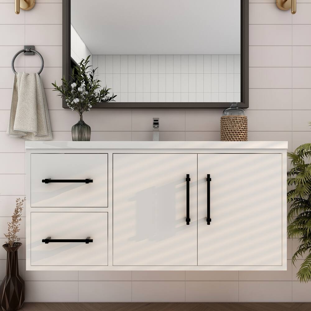 Victoria 42'' L Wall-mounted Vanity with Reinforced Acrylic Sink - 41.5