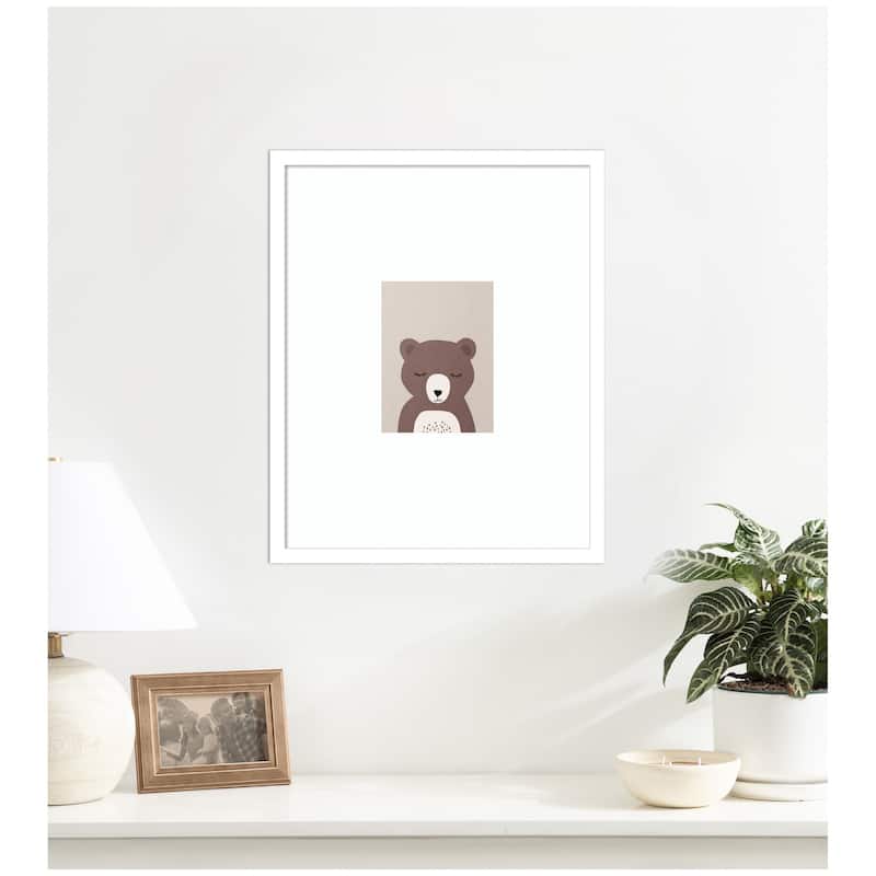 Kate and Laurel Bear by July Art Prints Framed Wall Art Print