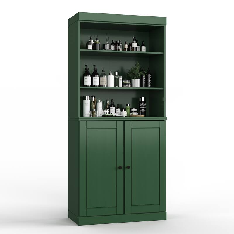 100% Solid Wood 32" Bathroom Cabinet with Optional Doors, 2-Drawers by Palace Imports