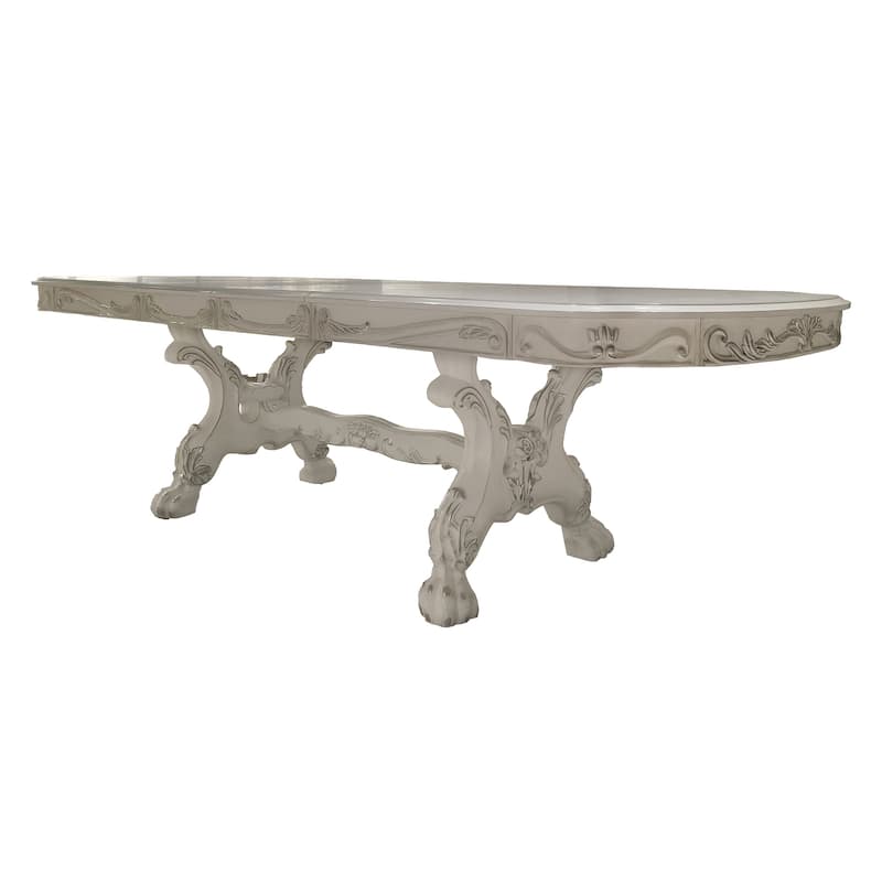 Adison Bone White Dining Table with Claw Leg