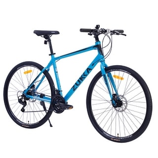 28 Inch Adults Hybrid Bike Disc Brake, 700C Road Bike, 21 Speed
