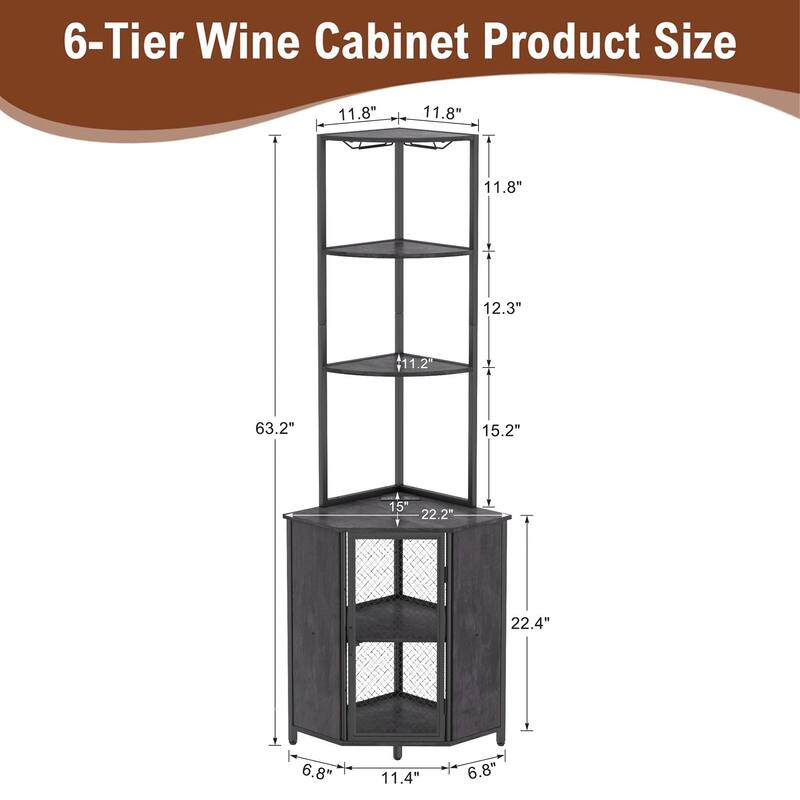 VECELO Tall Bookshelf 63.2"Large Bookcases Organizer with LED Lights Free-Standing Library Bookshelf with 5-Tier Storage Shelves
