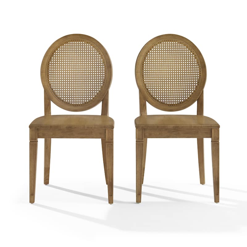 Crosley Katia 2-Piece Cane-Back Dining Chair Set