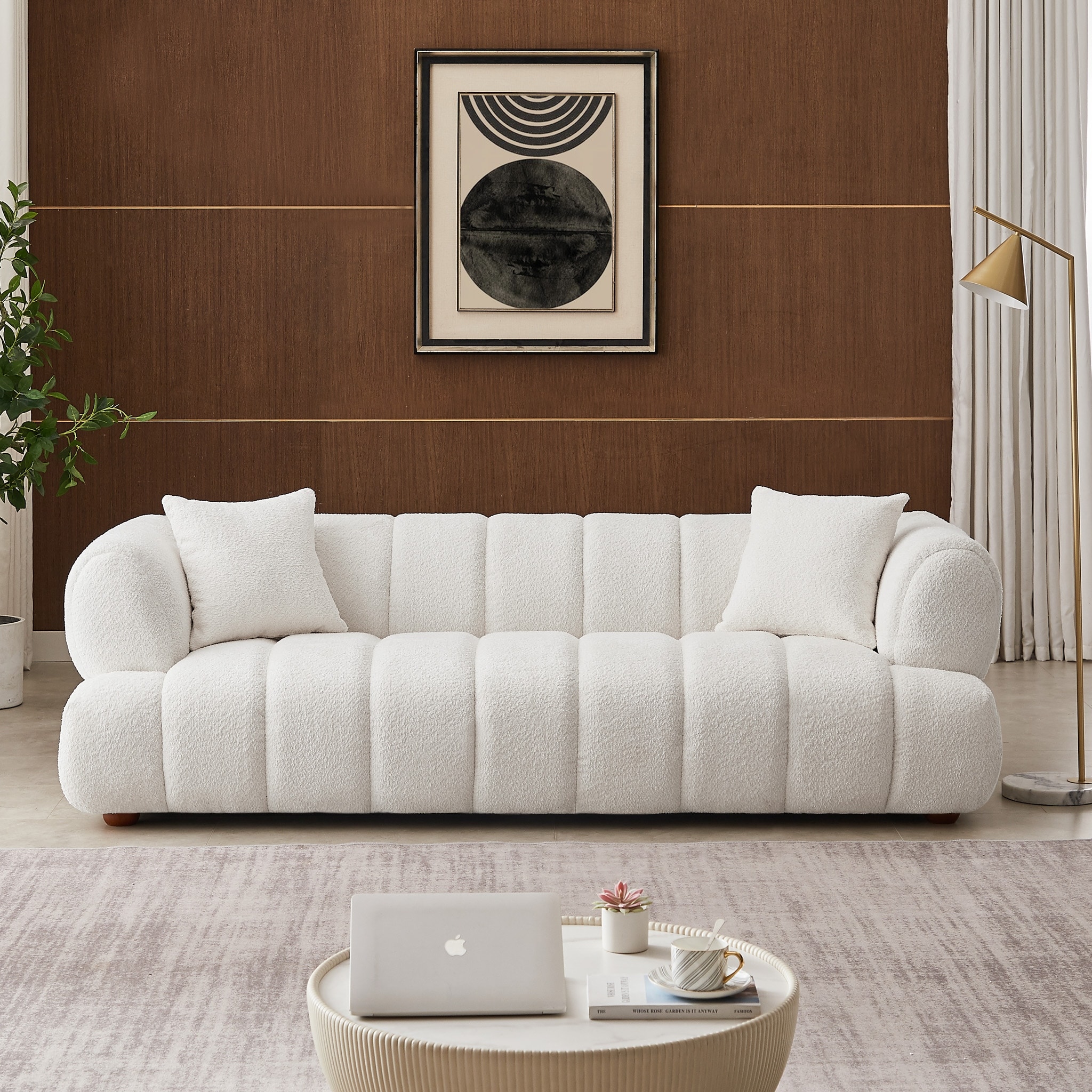 Cream mid shop century sofa