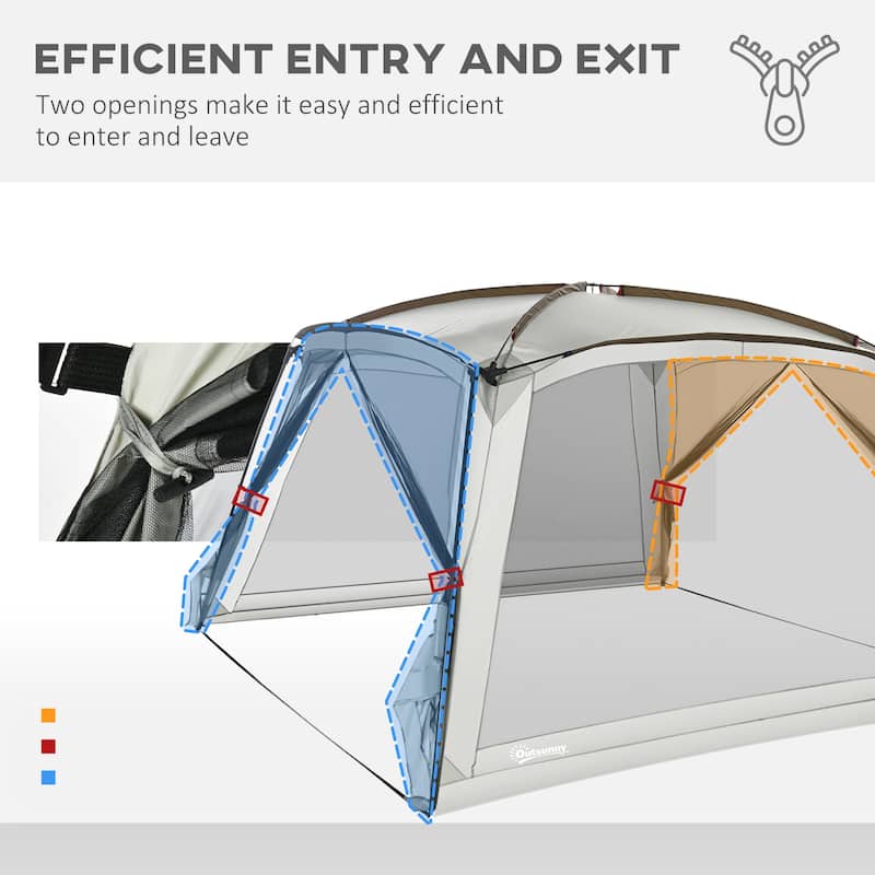 12' x 12' Screen House Room, UV50+ Screen Tent with 2 Doors and Carry Bag, Easy Setup, for Patios Outdoor Camping