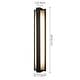 preview thumbnail 9 of 23, Rennnsan Modern Black Rectangular Linear LED Outdoor Wall Lights/Sconce Lighting