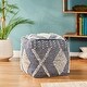 preview thumbnail 2 of 53, Brinket Boho Cube Yarn Pouf by Christopher Knight Home
