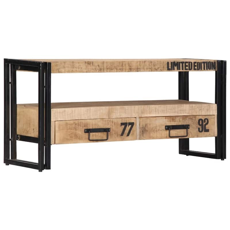 vidaXL TV Stand 39.4"x11.8"x17.7" Solid Wood Mango