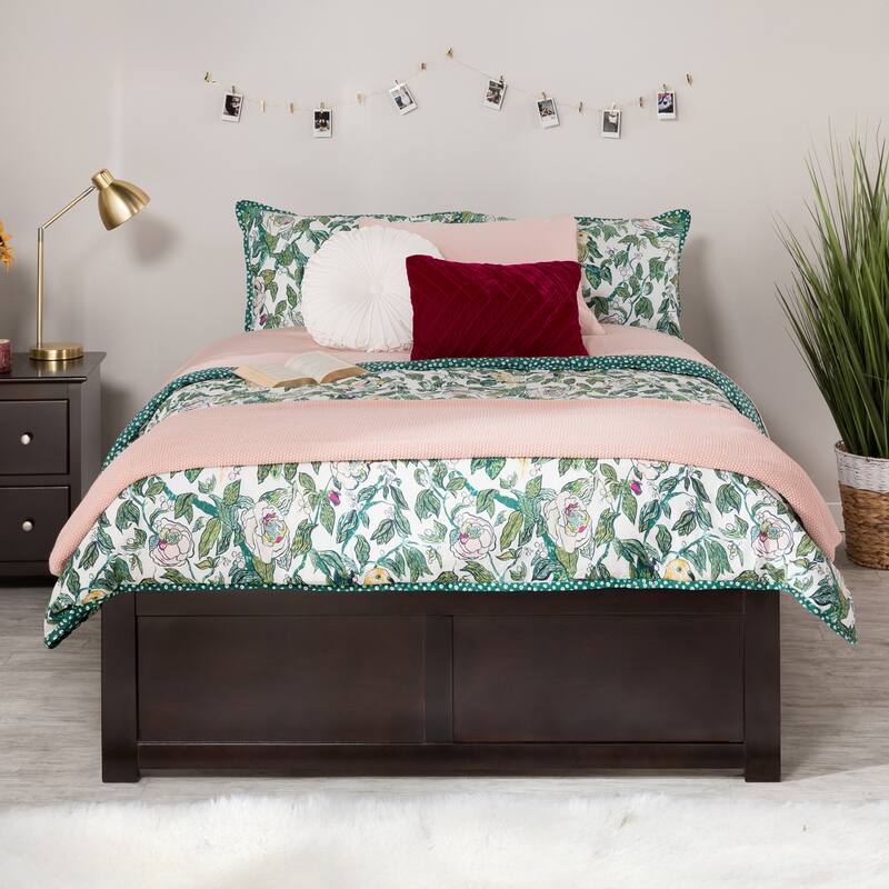 AFI Concord Full Platform Bed with Footboard & Full Trundle