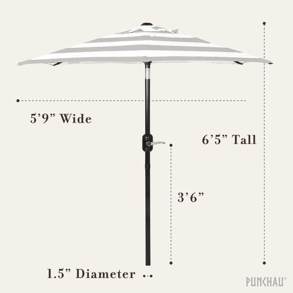 6 ft diameter patio umbrella Custom (6-Panel) | Market Umbrella designed for businesses seeking durability and functionality in their outdoor spaces 6 ft Fiberglass Umbrella with