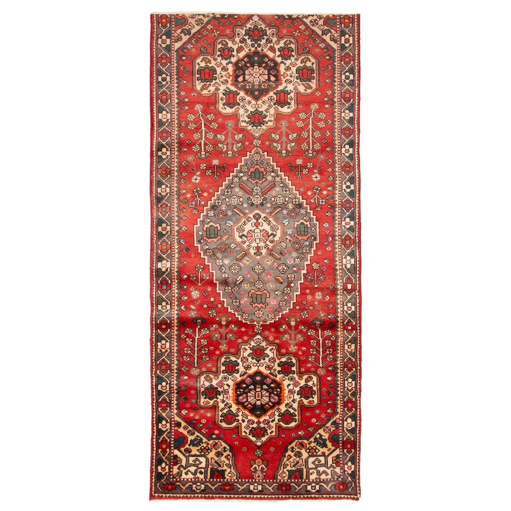 ECARPETGALLERY Hand-knotted Konya Anatolian Red Wool Rug - 3'9 x 8'10