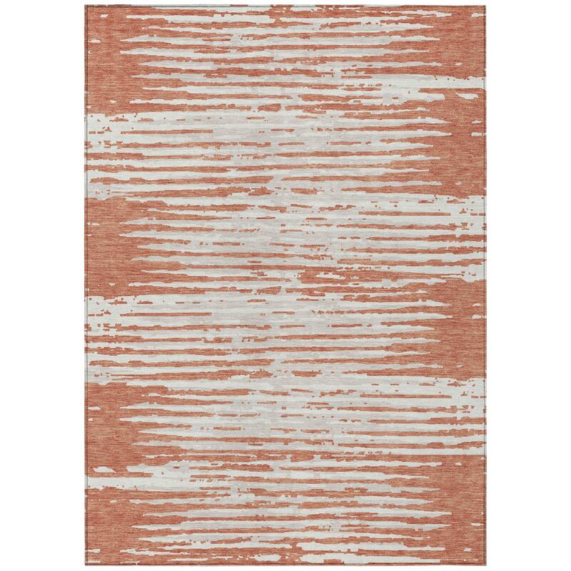 HomeRoots Striped Transitional Rectangle Outdoor Rug