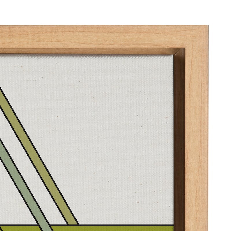 Kate and Laurel Sylvie Mid Century Modern Retro Tree Framed Canvas by The Creative Bunch Studio