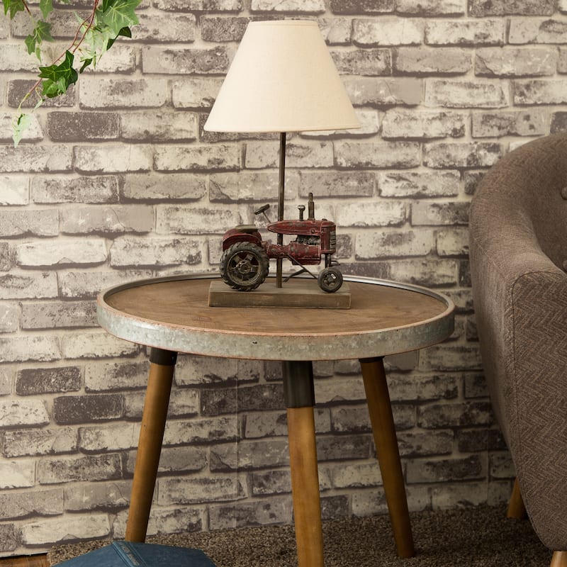 Glitzhome Polyresin Farmhouse Truck Seahorse Table Lamp Fall Thanksgiving Gifts