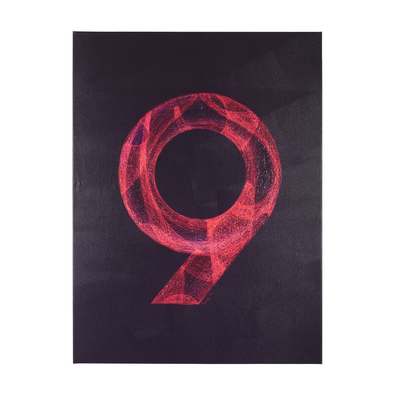 Numbers IX (42 x 56) Canvas Art Print - Large