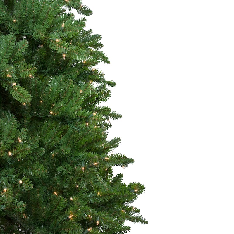 9' Pre-Lit Everett Pine Slim Artificial Christmas Tree Clear Lights