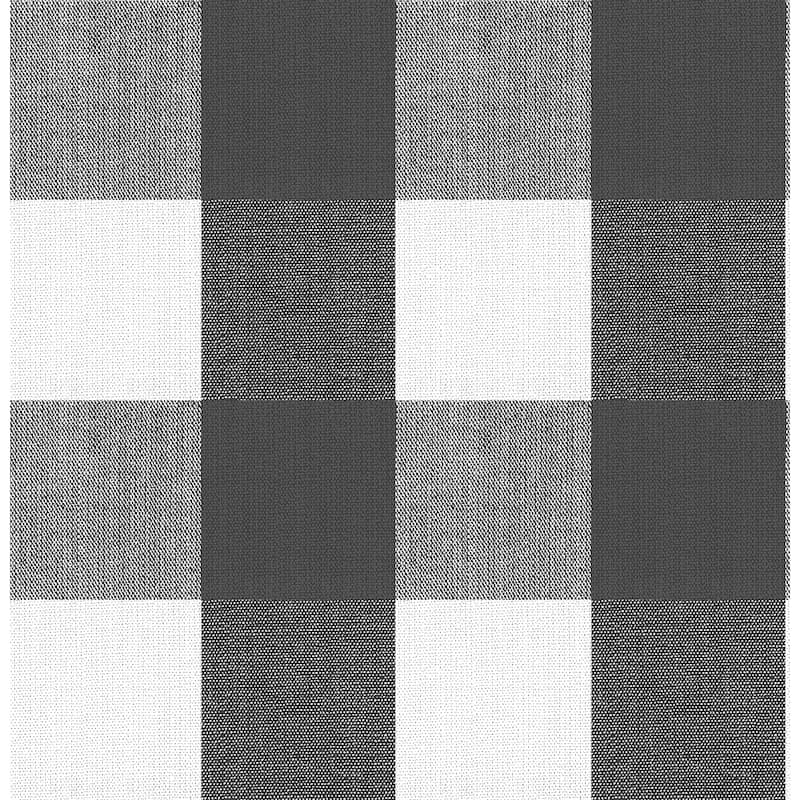 NuWallpaper Charcoal Buffalo Plaid Plaid Peel & Stick Wallpaper