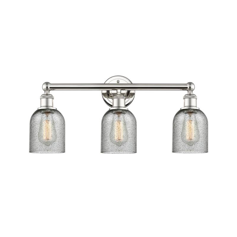 Innovations Lighting 616-3W-12-23 Caledonia Vanity Caledonia 3 Light - Polished Nickel / Charcoal
