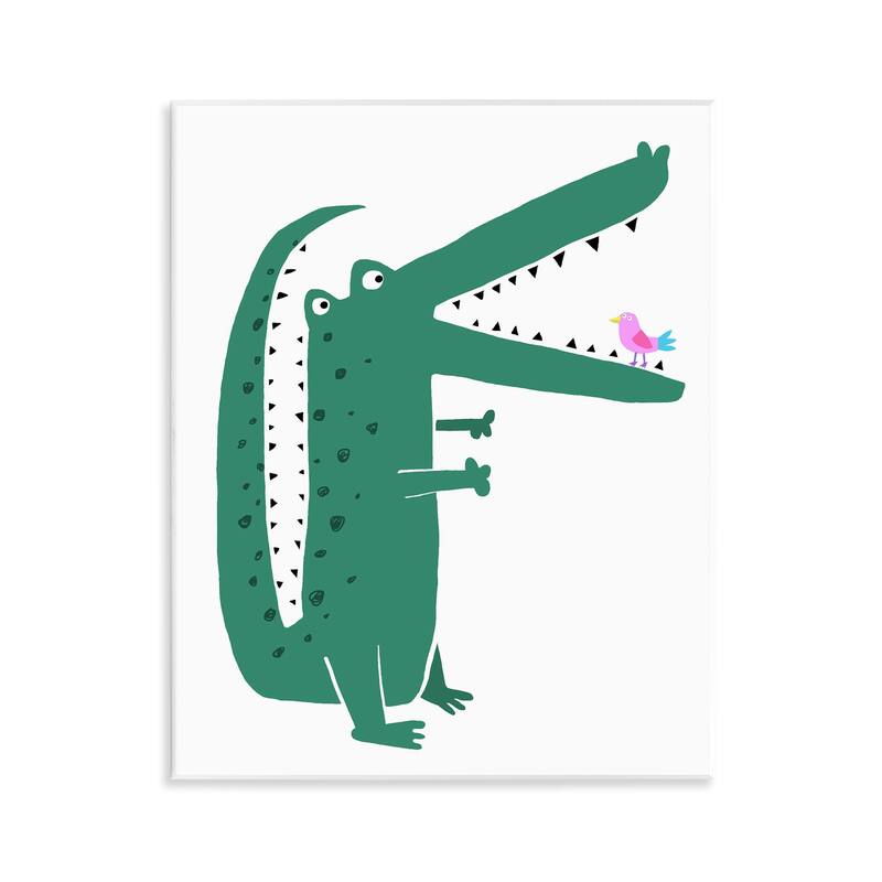 Stupell Alligator & Bird Friends Wall Plaque Art Design By Carla Daly - 11 x 14