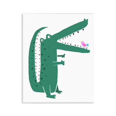 Stupell Alligator & Bird Friends Wall Plaque Art Design By Carla Daly
