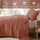 preview thumbnail 29 of 110, Madison Park Quebec Embroidered Reversible Oversized 3-piece Solid Texture Bedspread Quilt Set with Matching Shams