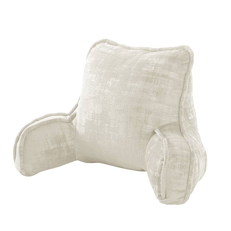 Textured Velvet Bedrest Reading Pillow Cover & Filling