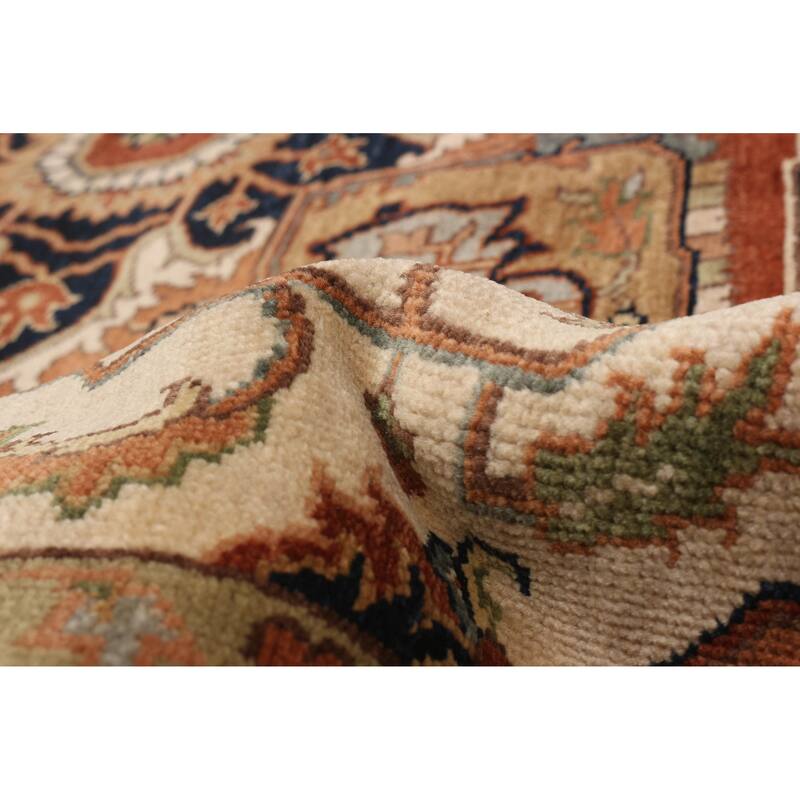 ECARPETGALLERY Hand-knotted Jules Sultane Ivory Wool Rug - 8'0 x 10'0