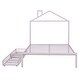 preview thumbnail 21 of 43, Full Size House Shaped Metal Platform Bed with Drawers