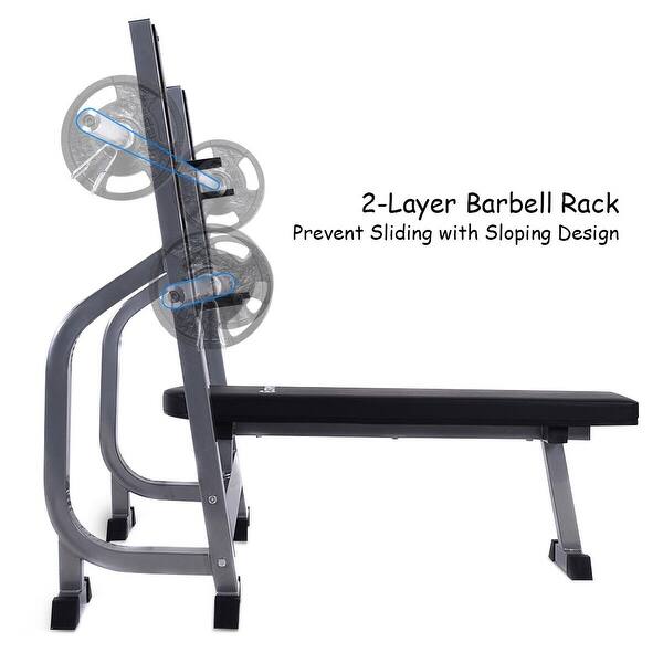 Shop Costway Weight Lifting Flat Bench Fitness Workout Sit Up