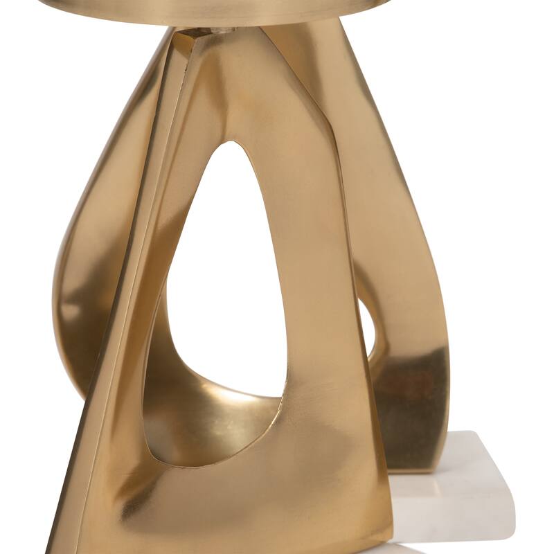 Candle Holders Set of 3 - Metal Marble Base, 13/15"