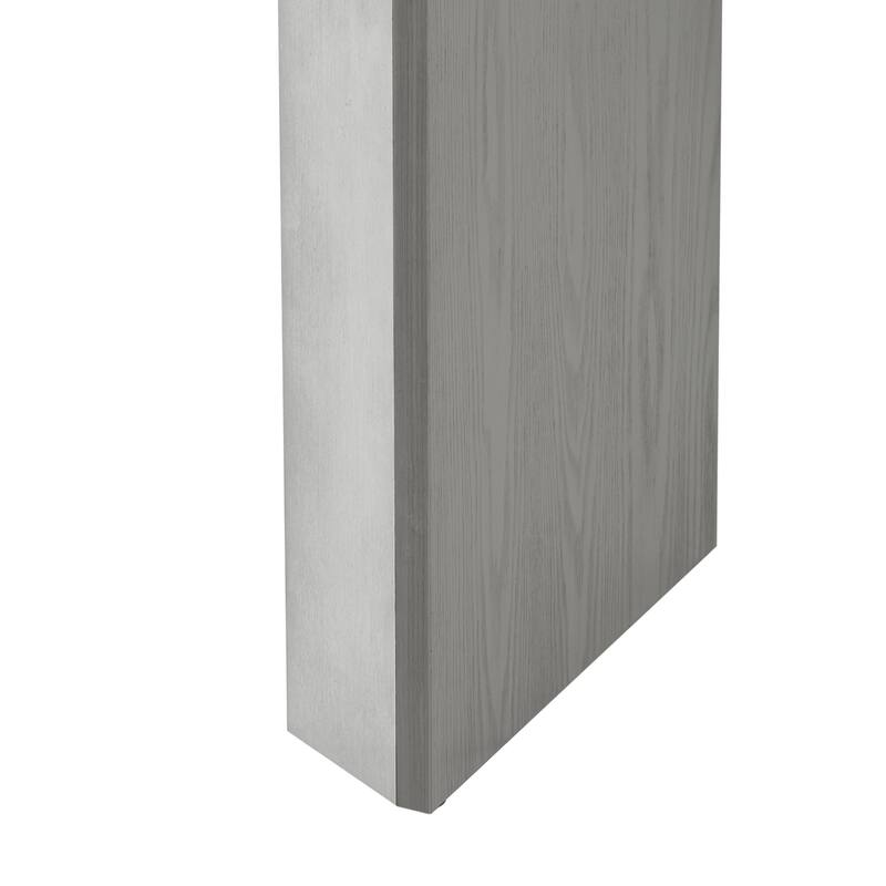 59" MDF Console Table with Fireplace Design and Wood Veneer for Living Room