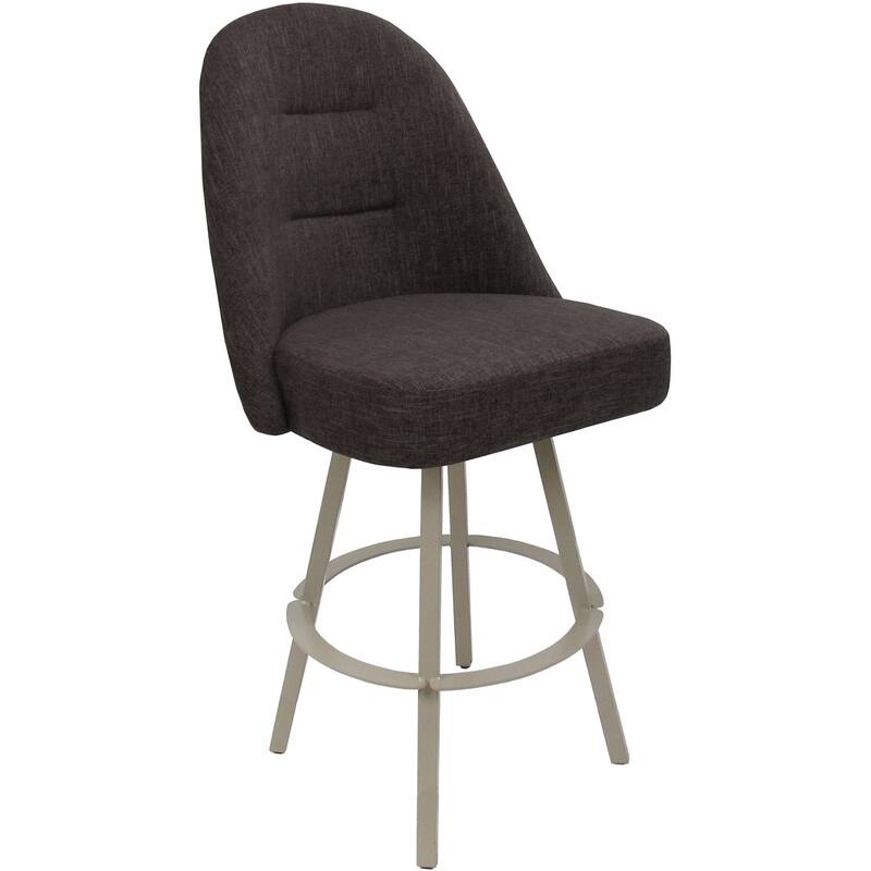 Swivel Counter Bar or Extra Tall Metal Bar Stool - M-235 Warren Base - N/A - Sanora Brown - Beige - Counter Height