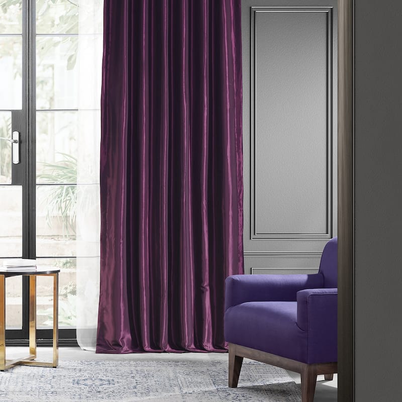 Exclusive Fabric Blackout Faux Silk Taffeta Curtain (1 Panel) - On Sale ...