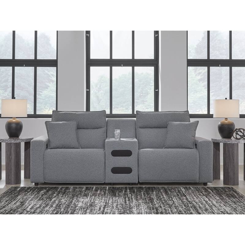 Signature Design by Ashley Modmax Gray 3-Piece Power Reclining Sectional - 100" W x 41" D x 41" H