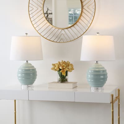SAFAVIEH Lighting Keti 22.5" Table Lamp (Set of 2) - 14" W x 14" D x 22" H - 14"W x 14"D x 22"H