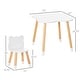 preview thumbnail 7 of 8, Qaba 3 Pieces Table and Chair Sets Children Dining Table Cute Bear Shape with Rounded Corners for 1-4 years, White