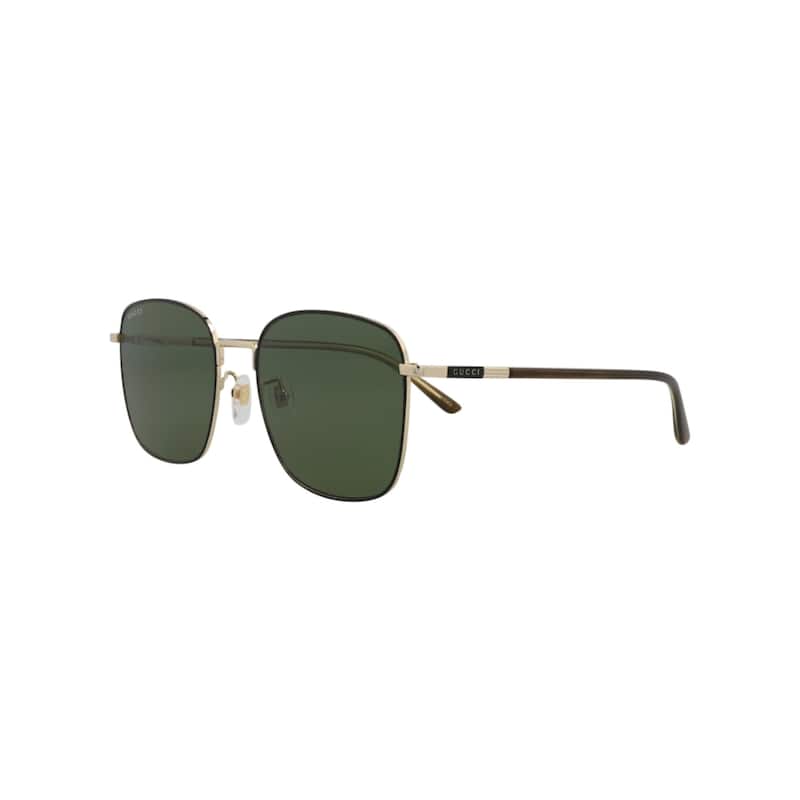 Gucci Square-Frame Metal Sunglasses