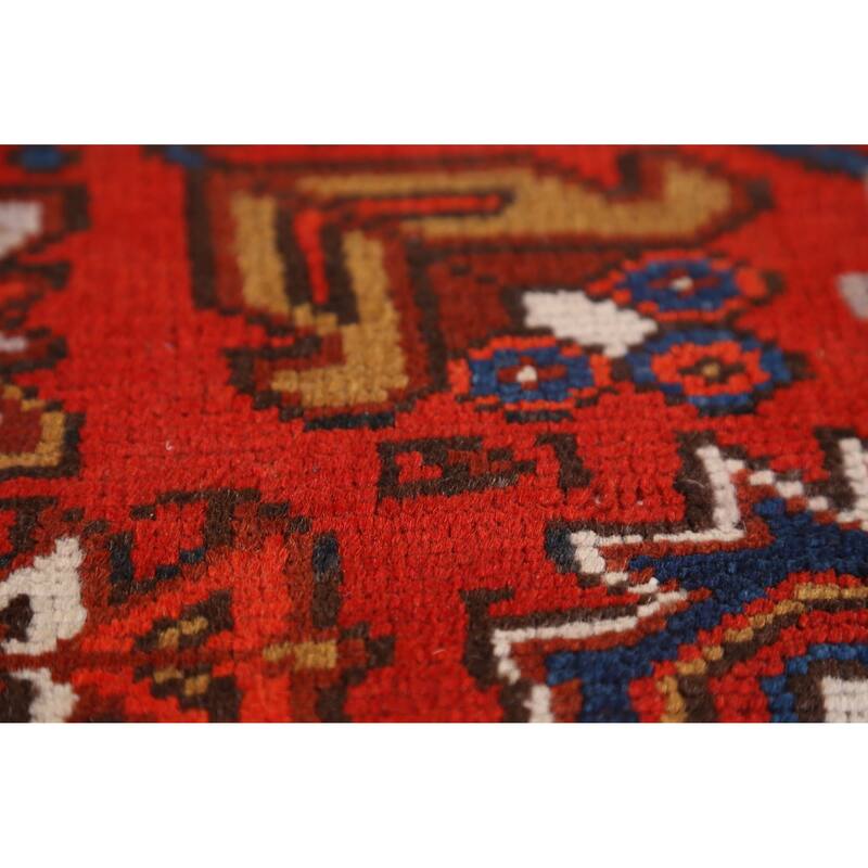 Hand Knotted Oriental 100% Wool Carpet Traditional Medallion Red Heriz Area Rug - 10' 9'' X 8' 1''
