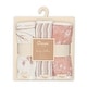 preview thumbnail 6 of 4, Violet Floral Cotton Muslin Baby Burp Cloth Set (3 Pack)