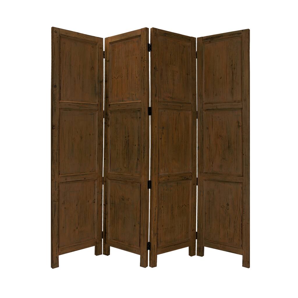 Screen Gems 4 Panel Nantucket Screen Room Divider w/ Weathered Finish
