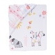 preview thumbnail 3 of 3, Lambs & Ivy Jazzy Jungle 100% Cotton Safari Baby Fitted Crib Sheet - White