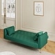 preview thumbnail 3 of 13, 71" Velvet Green Gray Double Sofa Bed