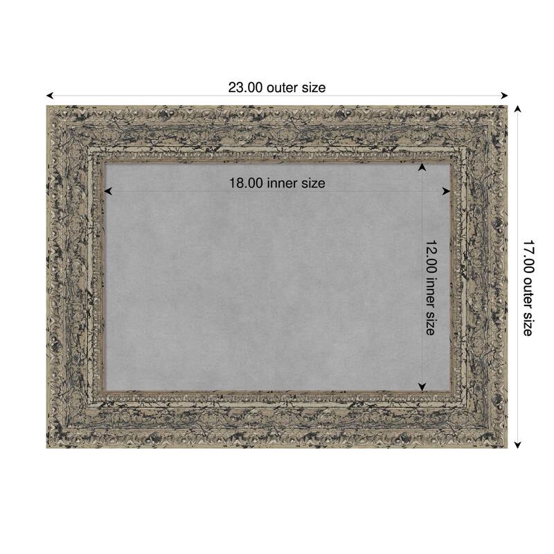 Amanti Art Attic Aged Black Framed - 23 x 17 in - Attic Aged Silver