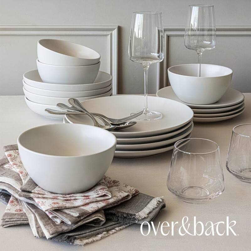 over&back Coupe 25oz Semi-Matte Stoneware Cereal Bowls