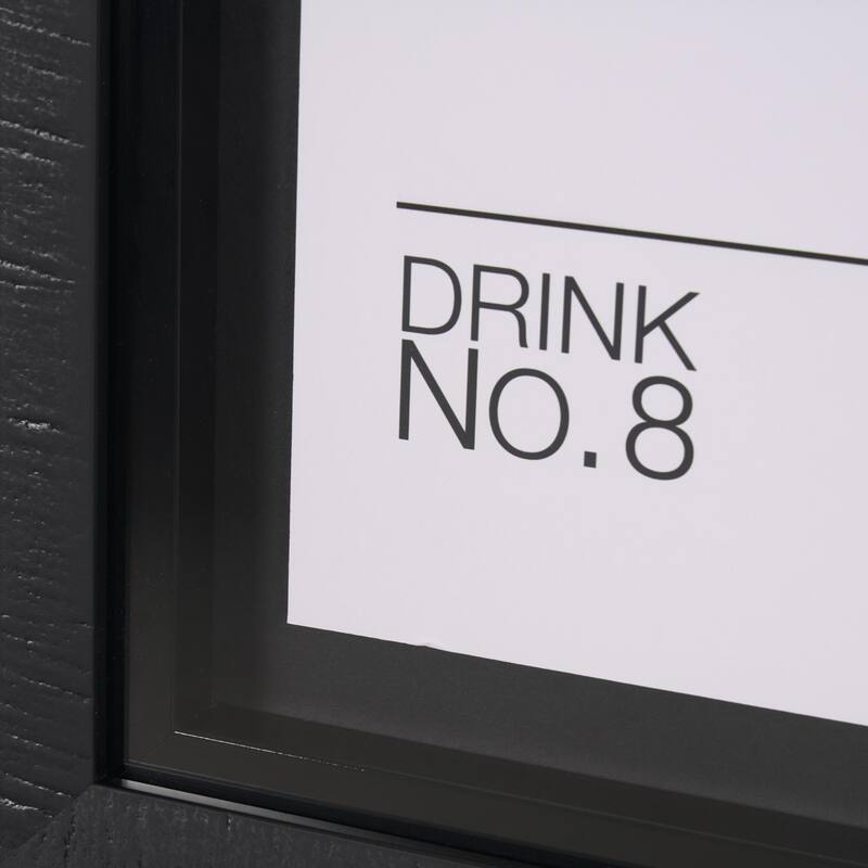 Espresso Martini by Mercana Studio a Hand Embelished Textured Framed Art Print Matted under Glass
