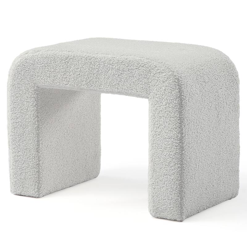 Modern Vanity Stool, Large Foot Rest Ottoman, Extra Seating Shoe Bench for Living Room, Entryway, Bedroom Dressing Chair
