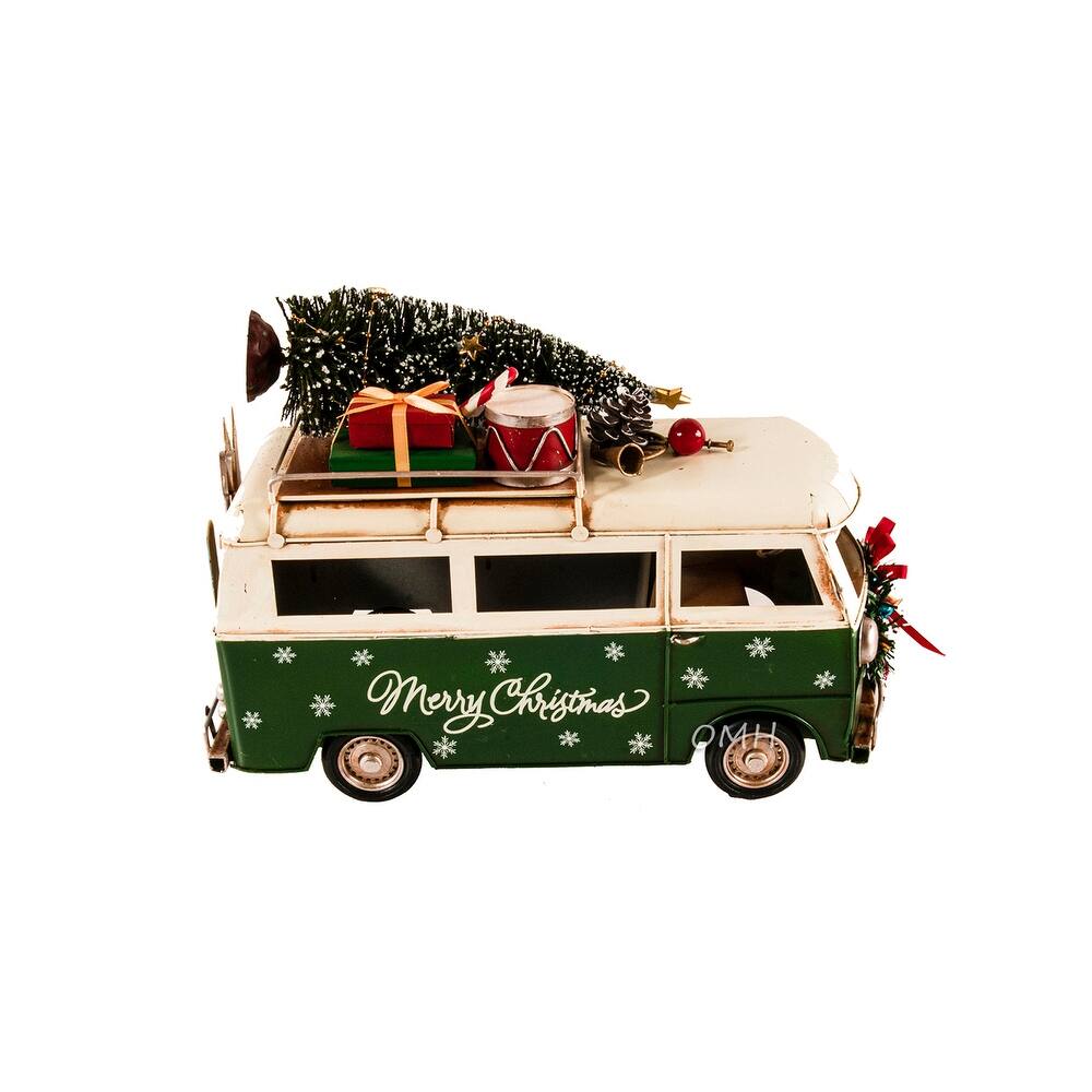 Handmade 1960s Volkswagen Bus Christmas Model
