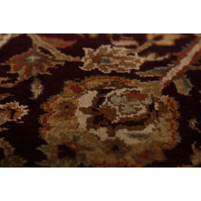 All-Over Floral Agra Oriental Area Rug Hand-Knotted Wool Carpet - 4'1"x 5'11"